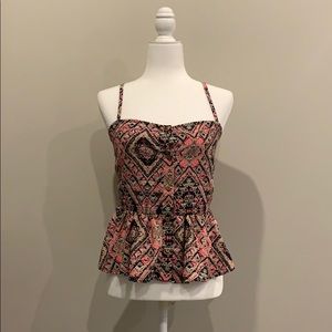 B Jewel peplum tank top